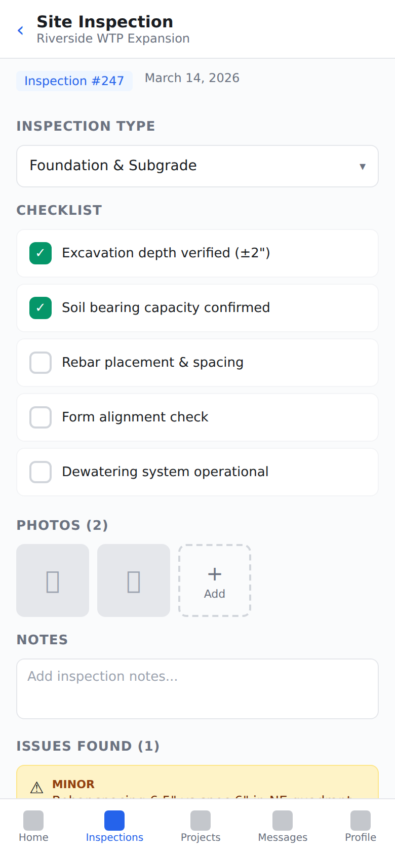 Mobile Inspection App